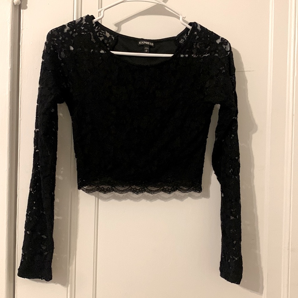 Express lace crop top